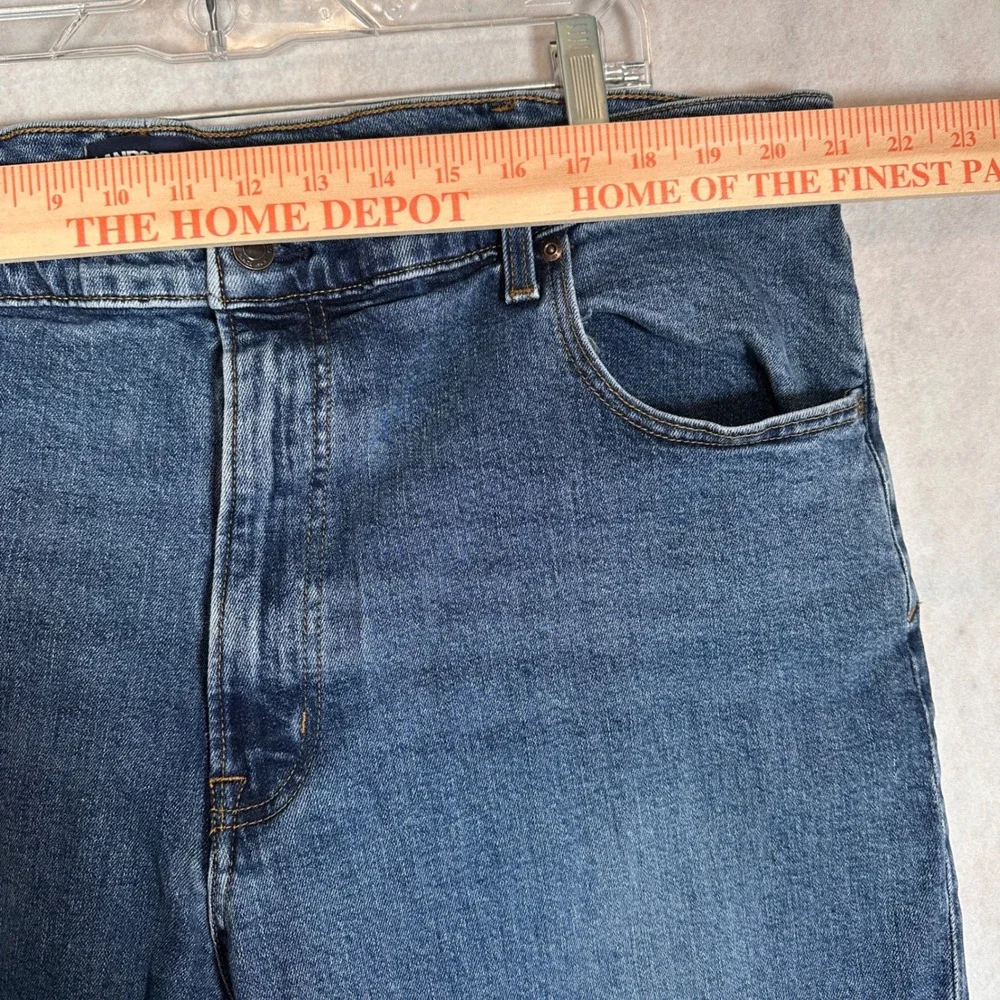 Lands' End Jeans Mens 46T Square Rigger Blue Excellent Straight Leg Denim